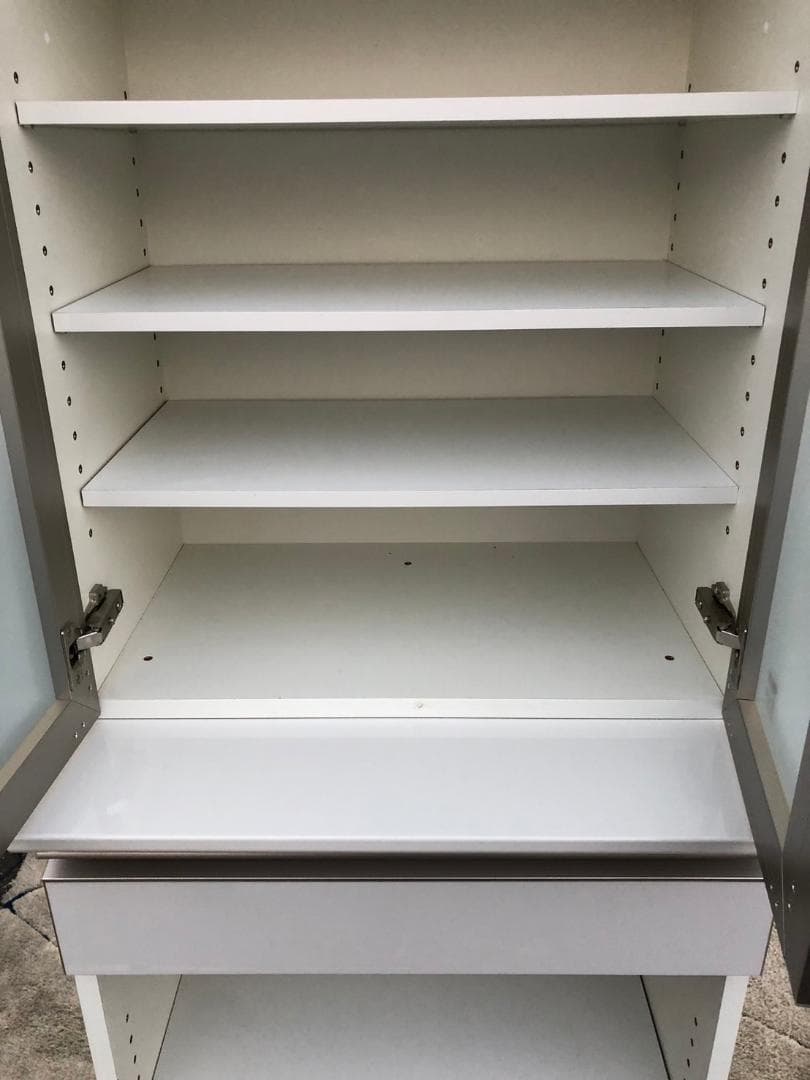 【福岡市限定】レンジボード 食器棚 キッチン収納 60,5×50×202,5㎝