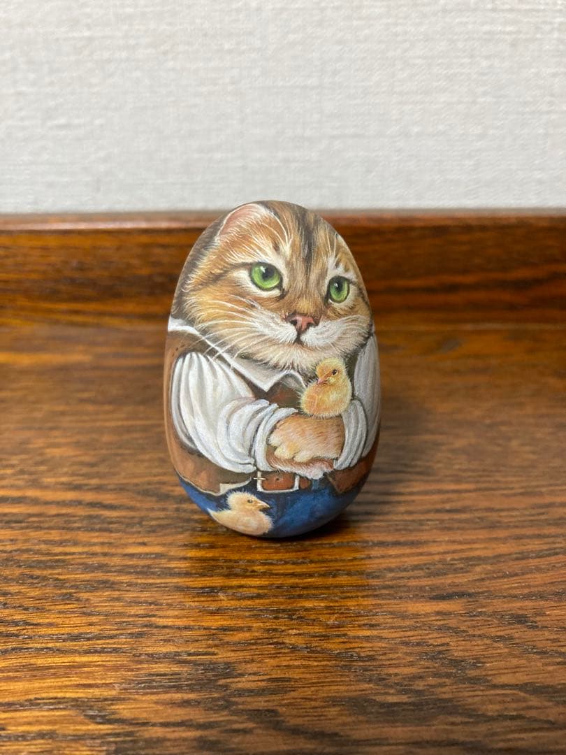 ロシア雑貨☆イースターエッグ Cat猫オーナメント 『ヒヨコ』マトリョーシカ