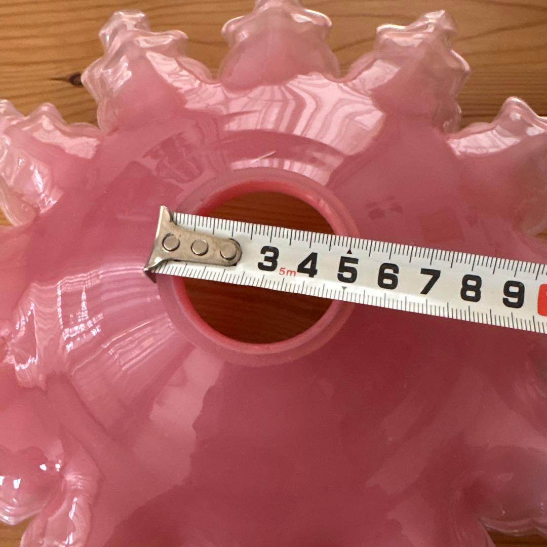 フランスアンティーク　オパールセントガラスシェード