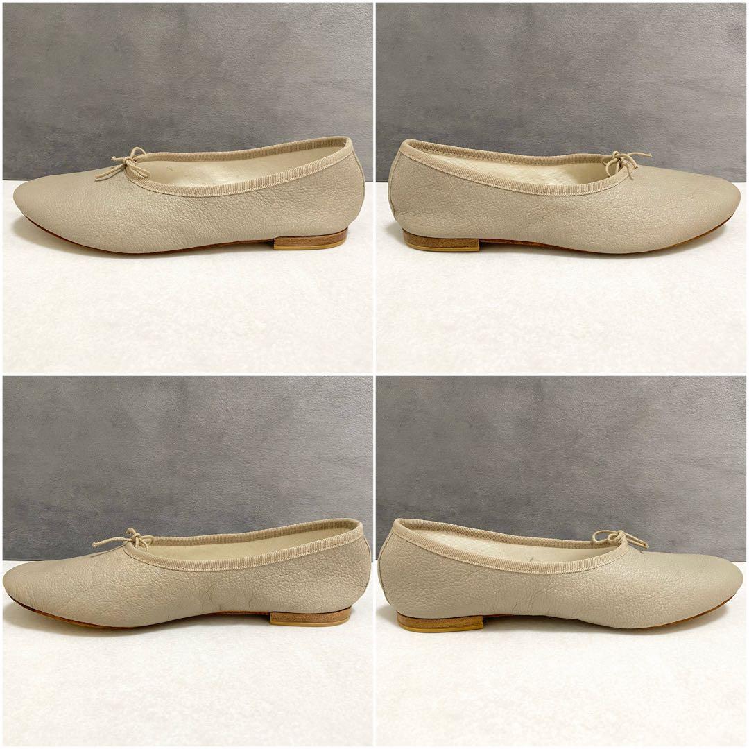 【美品】Lepetto レザー バレエシューズ フラットパンプス 23.5cm