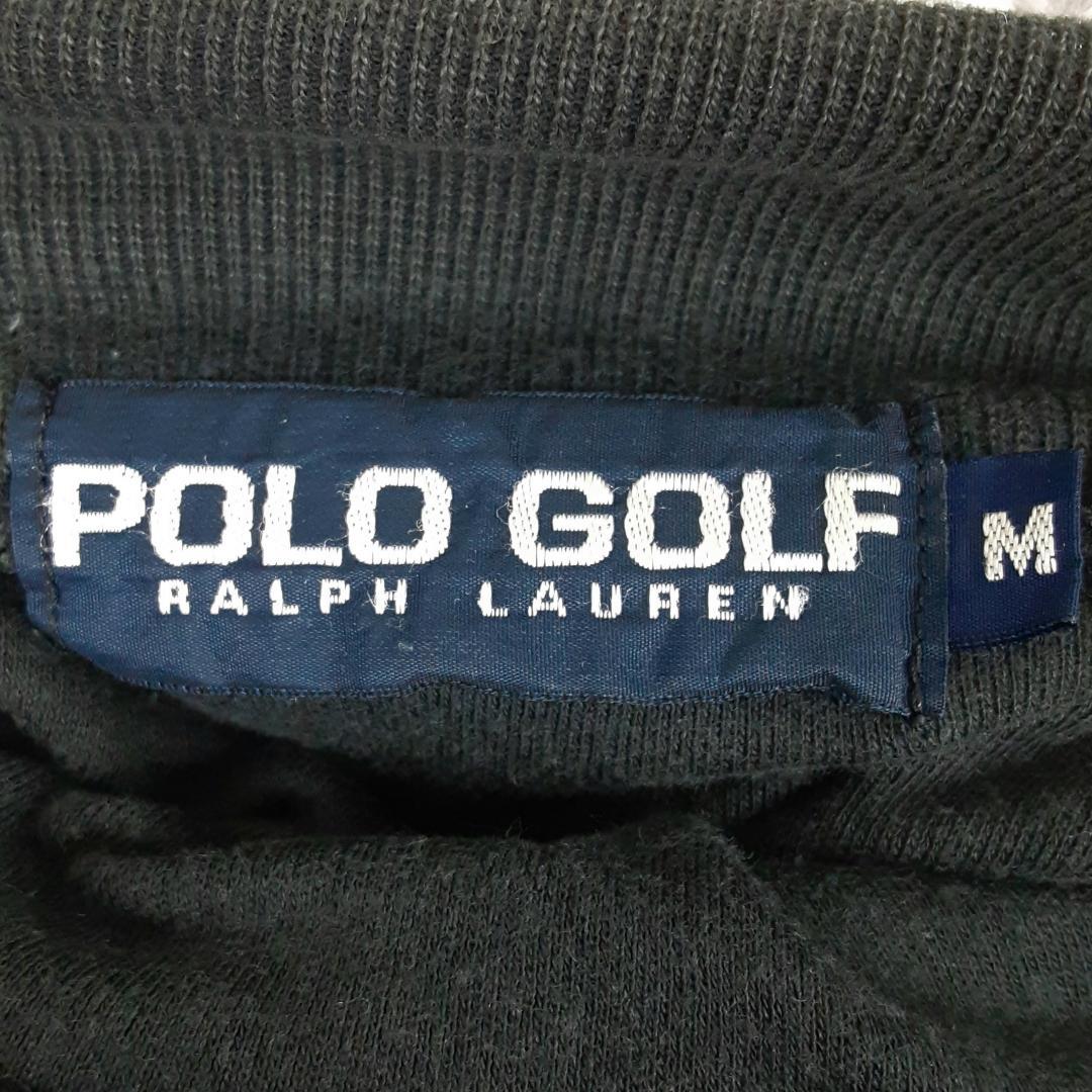 美品◎POLO GOLF コットンニット ゴルフウェア ハイネック ポニー刺繍