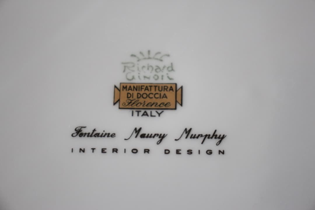 イタリア　リチャードジノリ　ドッチア窯　３０cm　金彩プレート　ピンク