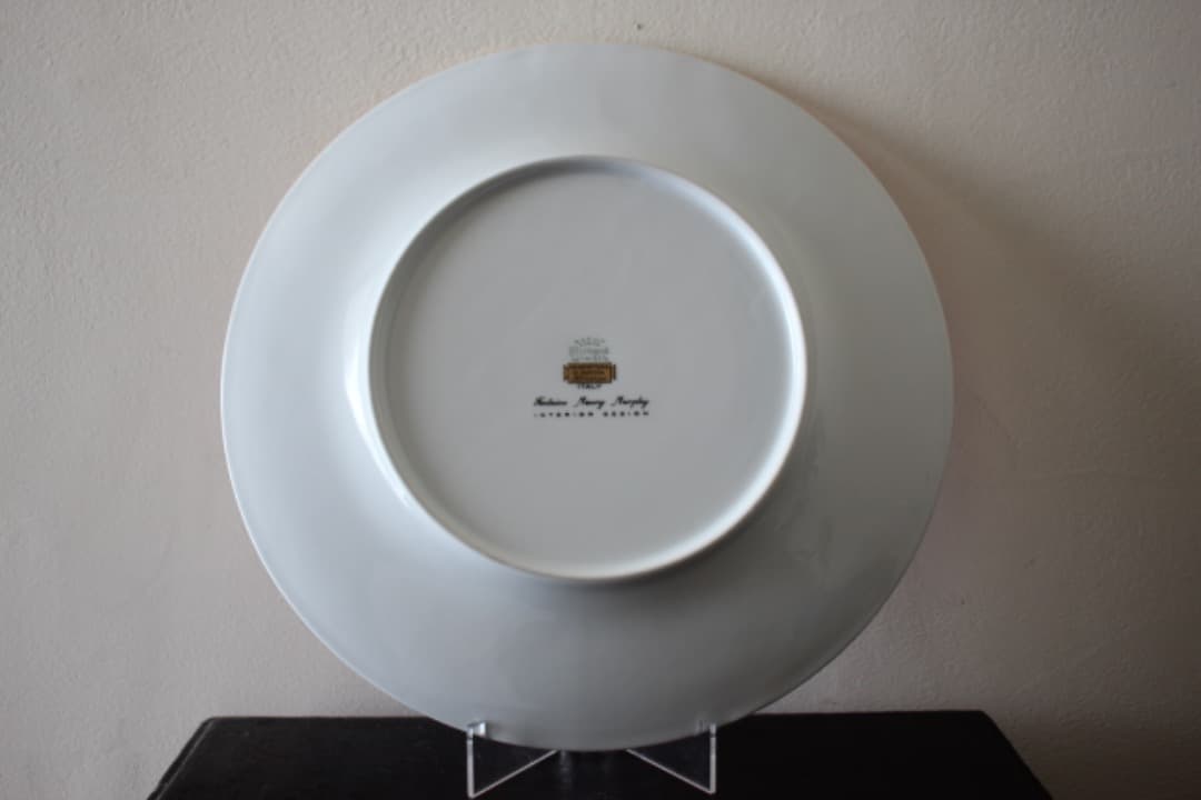 イタリア　リチャードジノリ　ドッチア窯　３０cm　金彩プレート　ピンク