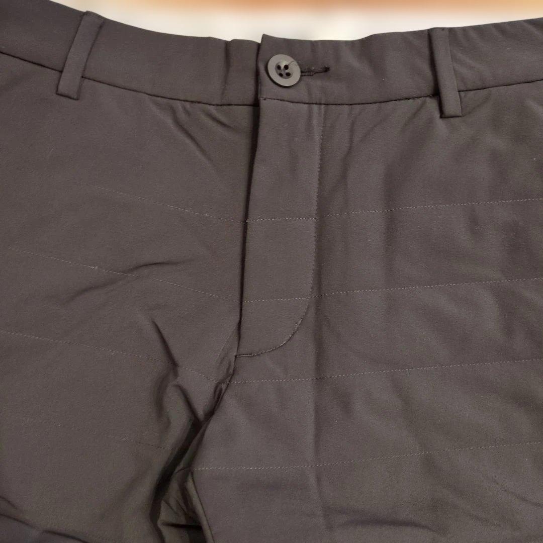 アディダスゴルフメンズ 中綿入り ブラック ゴルフパンツ 79暖パン