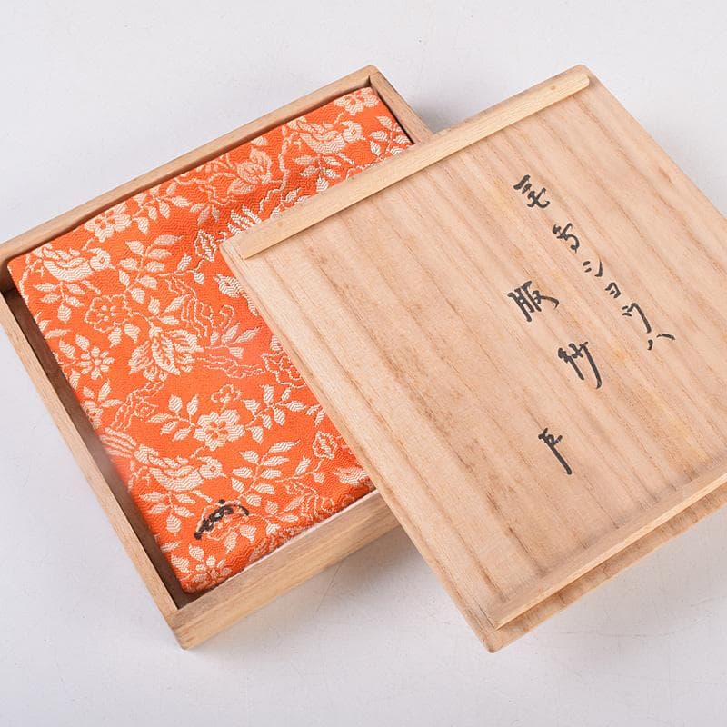 茶道具　緋色　花鳥文　帛紗　出帛紗　表千家十三代即中斎極め箱　V　R9010