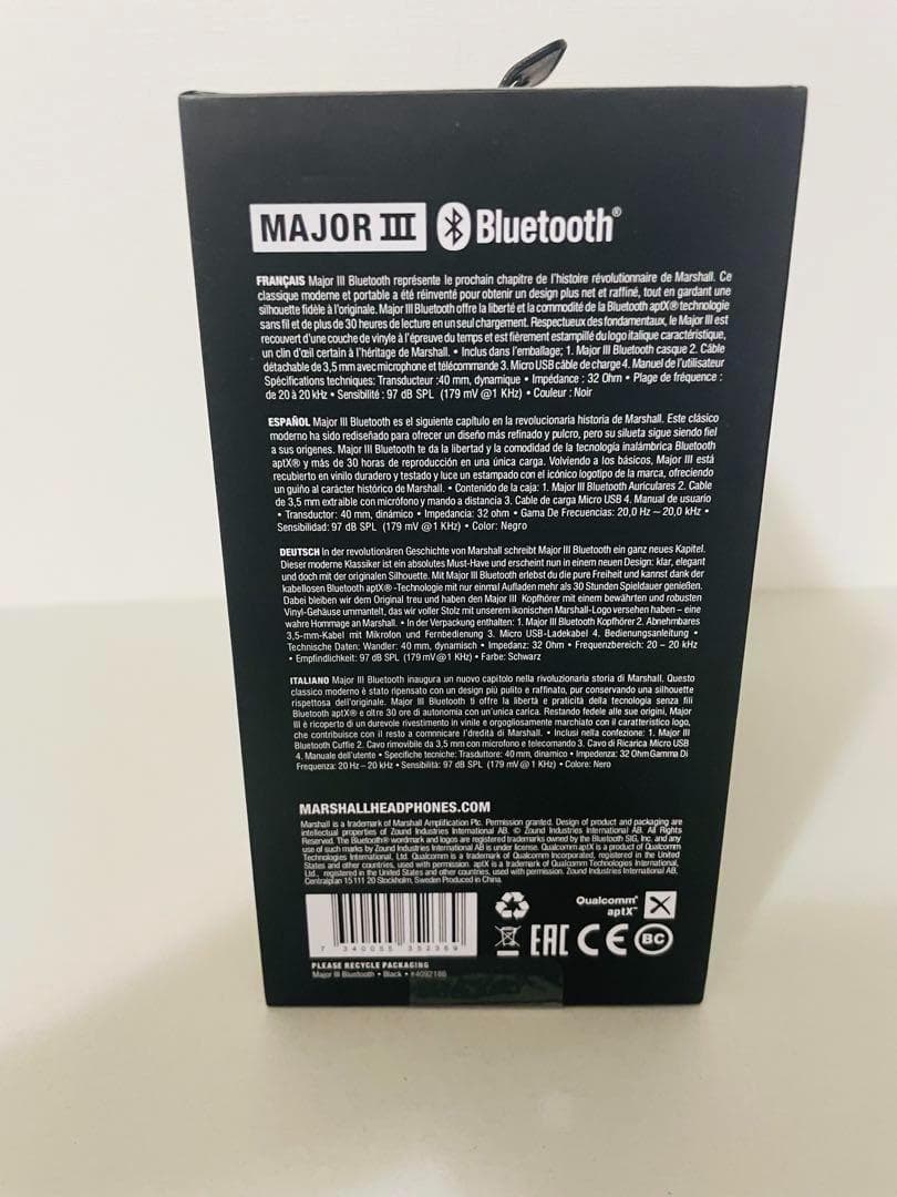 正規品 マーシャル ヘッドホン ブラック MAJOR III メジャー3 ⑤