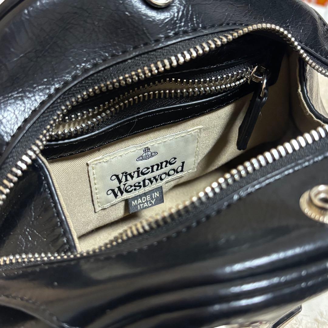 Vivienne Westwoodレザー ビッグ オーブ ショルダーバッグ