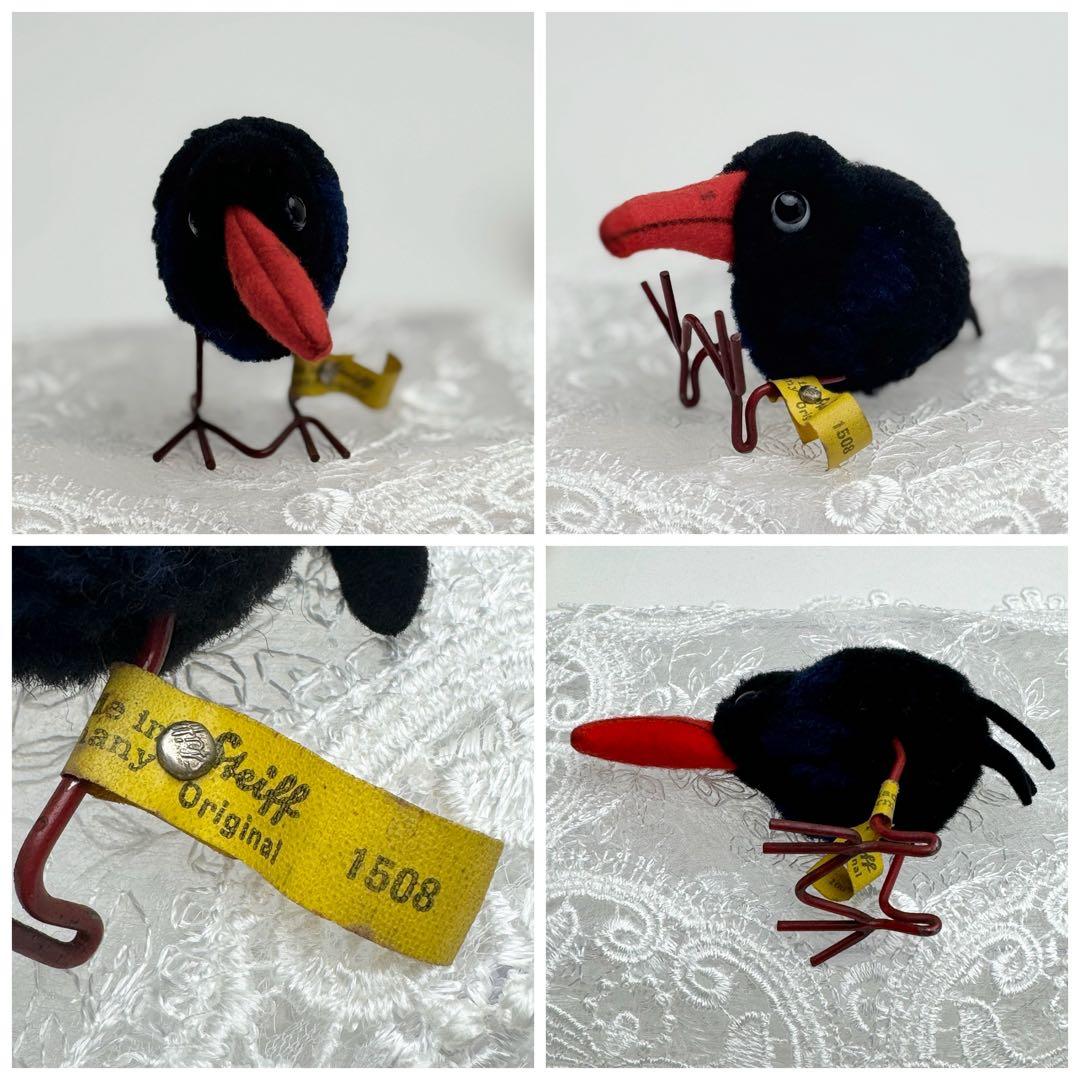 シュタイフ★Woolen Pigeon & Raven ID's完品★鳩＆カラス