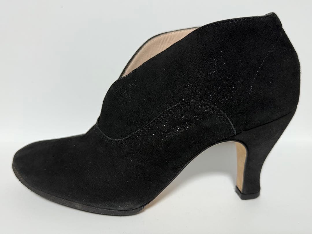 【美品】Repettoブーティ TARA タラスエード◆ブラックラメVカット36