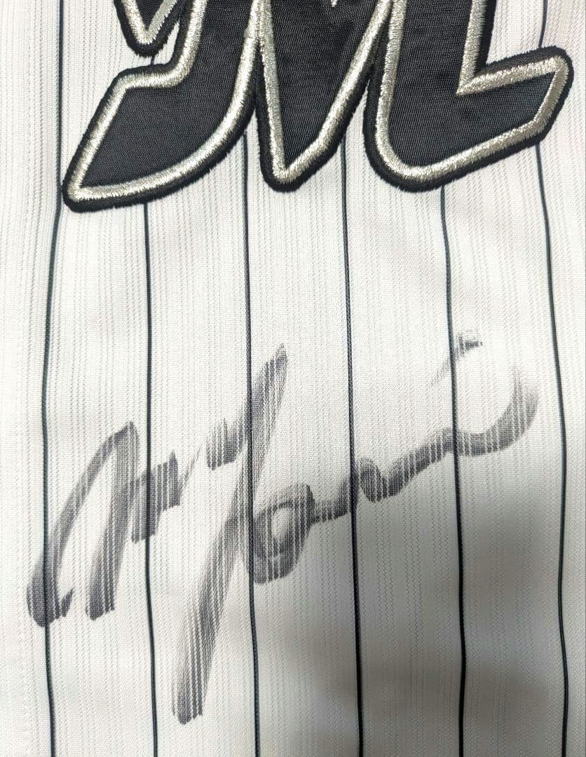 千葉ロッテマリーンズ　吉井理人　レプリカユニホーム　Mサイズ　刺繍仕様　ホーム用