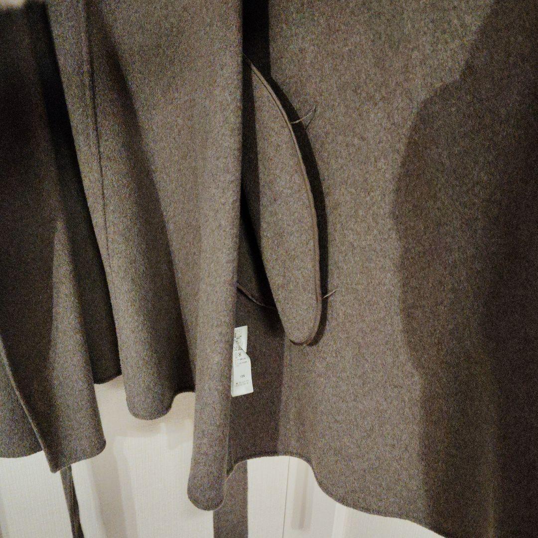 NOBLE ノーブル リバーオーバーカラーミディコート グレーA