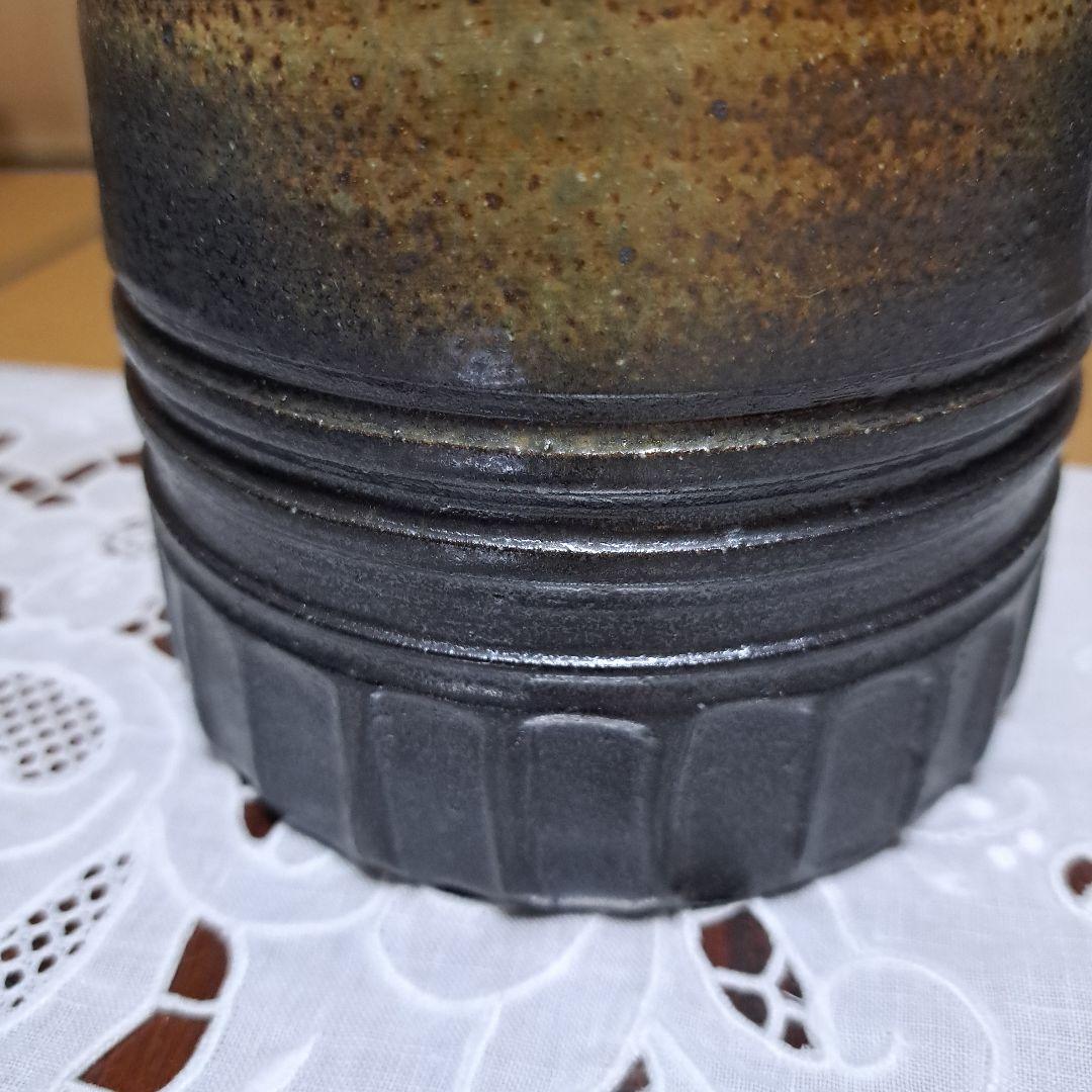 越前焼　国成窯 前田陶苑 前田義郎作　花瓶　花入　壺　未使用　古美術