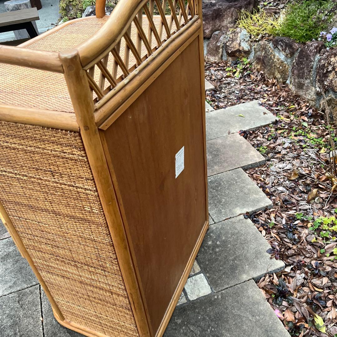 ラタン製 4段収納チェスト