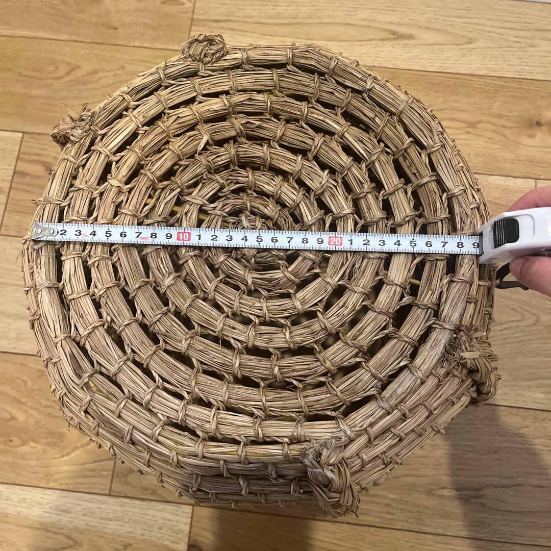 古道具　アンティーク　バスケット ハンドル付き　鉢カバー