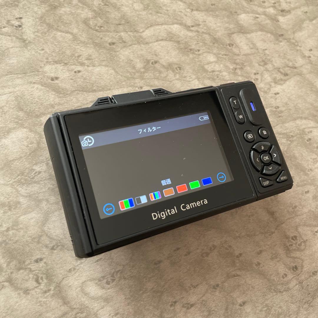 【自撮り対応】 4K 6400万画素 デジカメ 18倍ズーム バッテリー付属