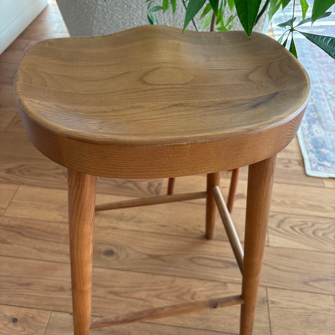 ⚠️aya⚠️アッシュ　バースツール　Zara  木製