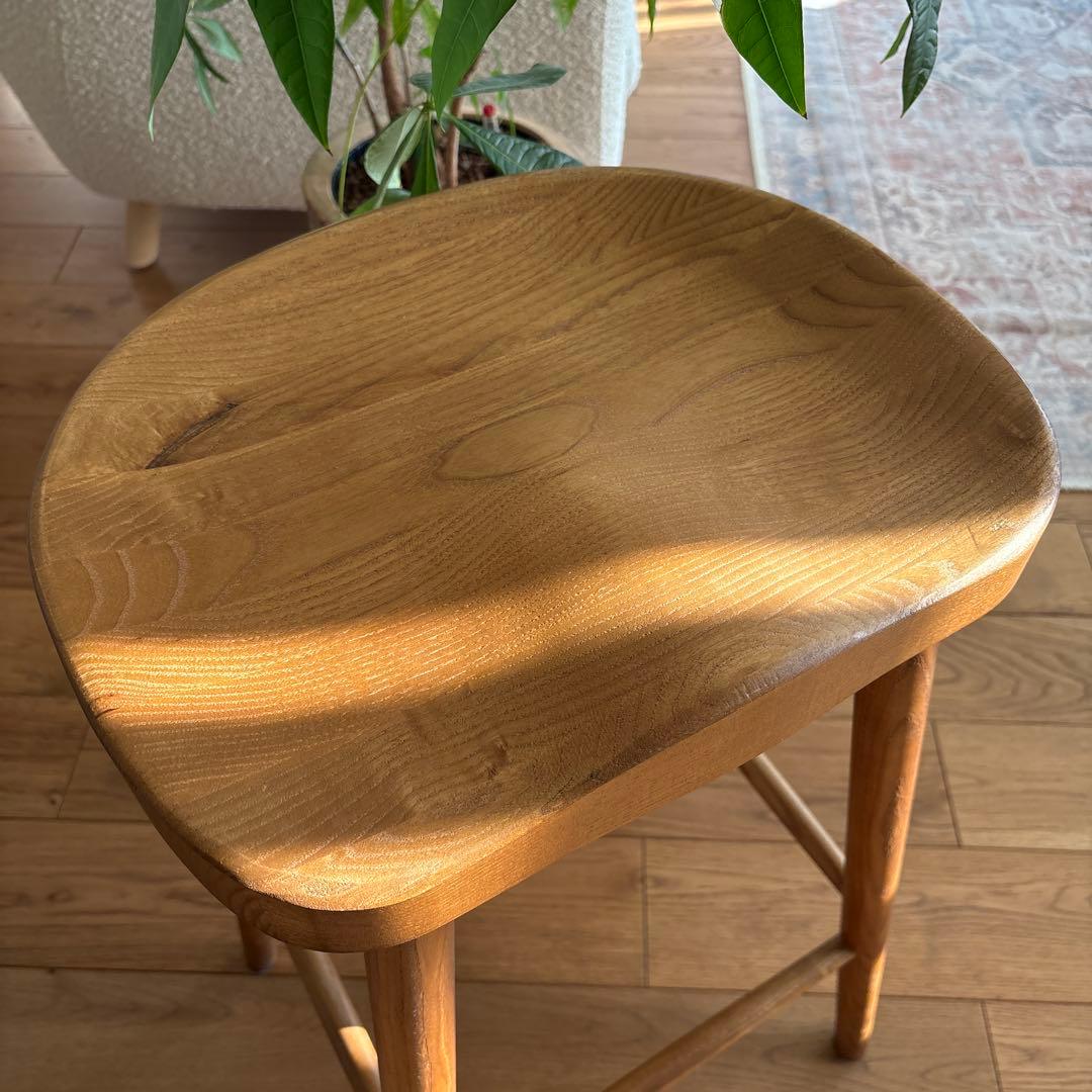 ⚠️aya⚠️アッシュ　バースツール　Zara  木製