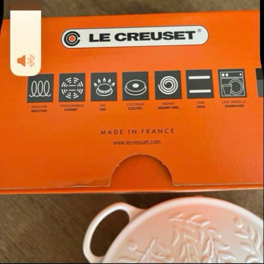 SALE❣️新品　ルクルーゼ 28cm マルミット オリーブブランチレリーフ　IH