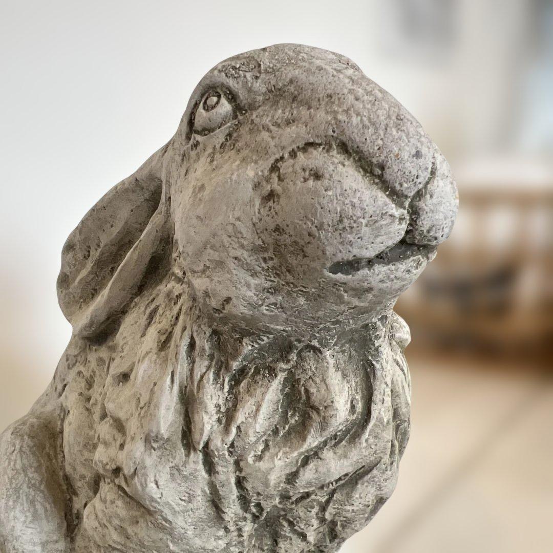 英国ガーデンオーナメントコンクリートウサギ