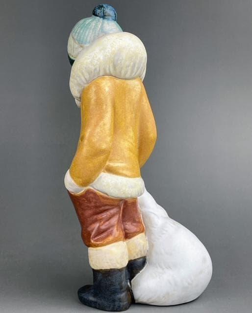 【美品】 リヤドロ 子熊とエスキモー グレス フィギュリン リアドロ オブジェ