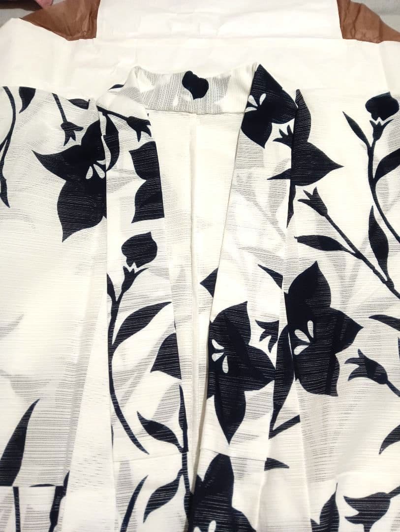 【最終値下げ】竺仙 浴衣 綿絽 桔梗 白地 (浴衣のみ)