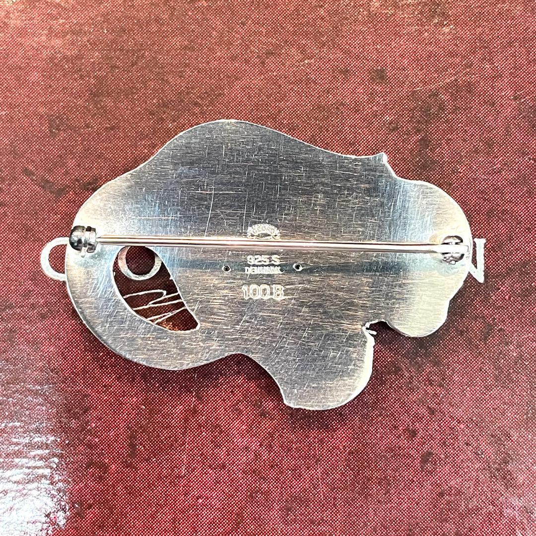 美品 ジョージジェンセン ブローチ 100B スズラン シルバー 925