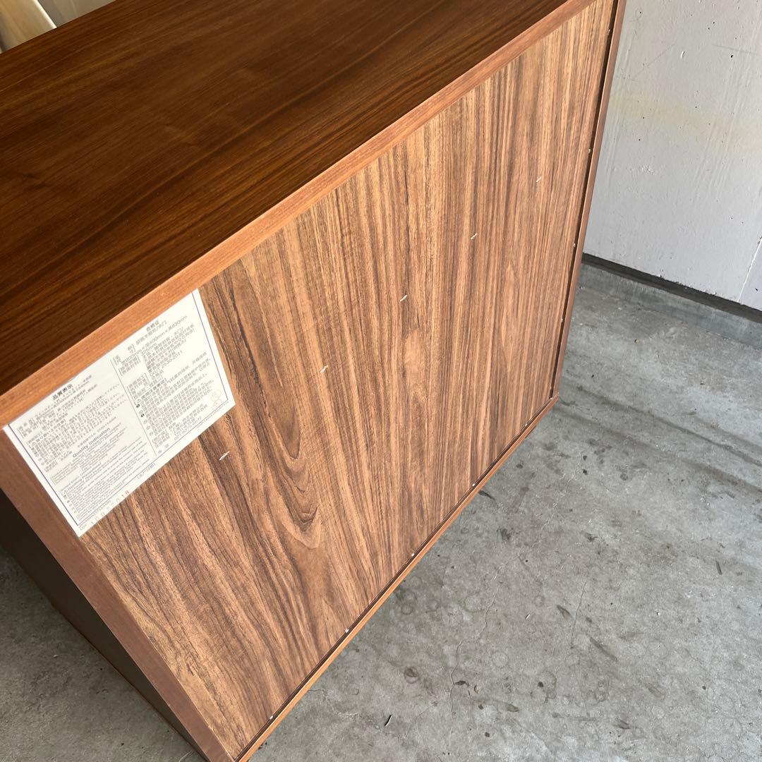 美品・廃盤希少★無印 ウォールナット材キャビネット・木製扉