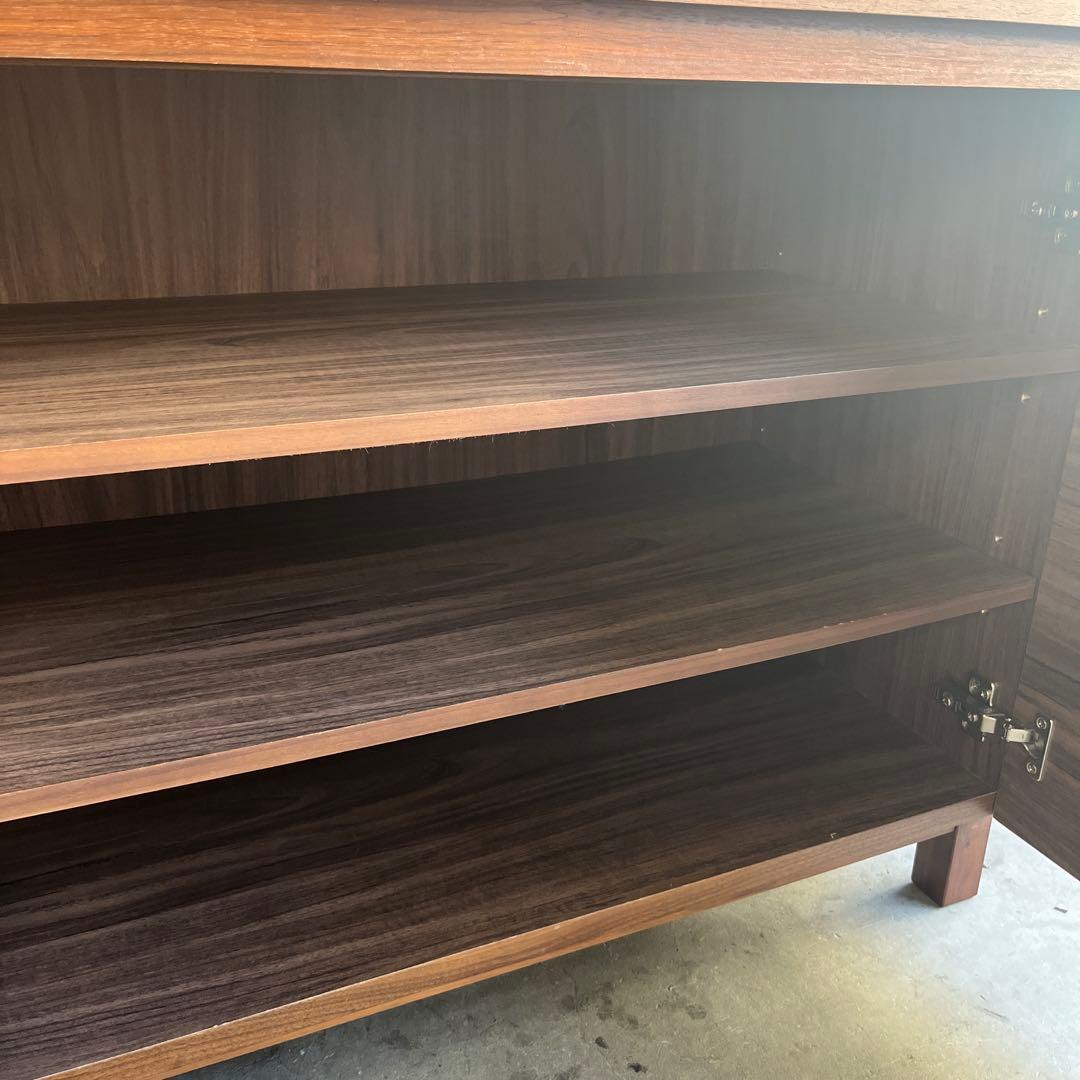 美品・廃盤希少★無印 ウォールナット材キャビネット・木製扉