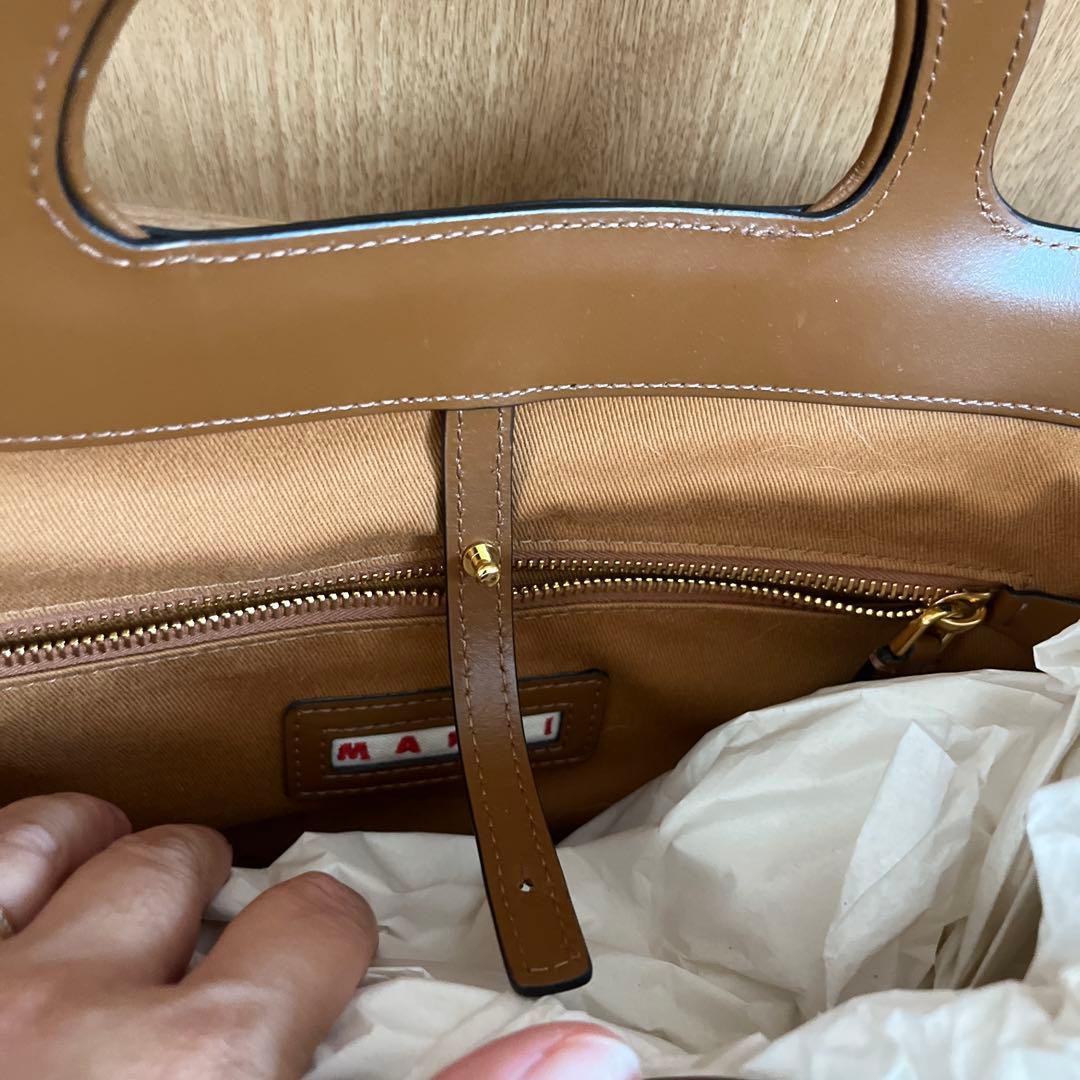 『超美品』MARNI マルニ　かごバッグ ブラウン　ラージ　TROPICALIA