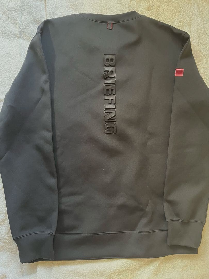 ブリーフィング　ブラック　ロゴ入りトレーナーL