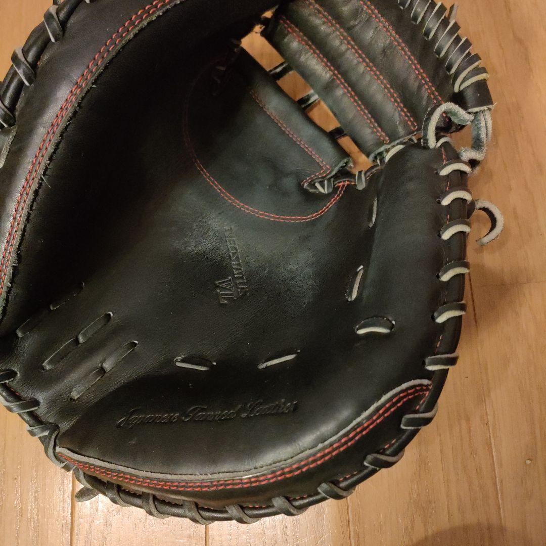 美品 ZETT 軟式 キャッチャーミット ネオステイタスVL 右投用 黒 ①