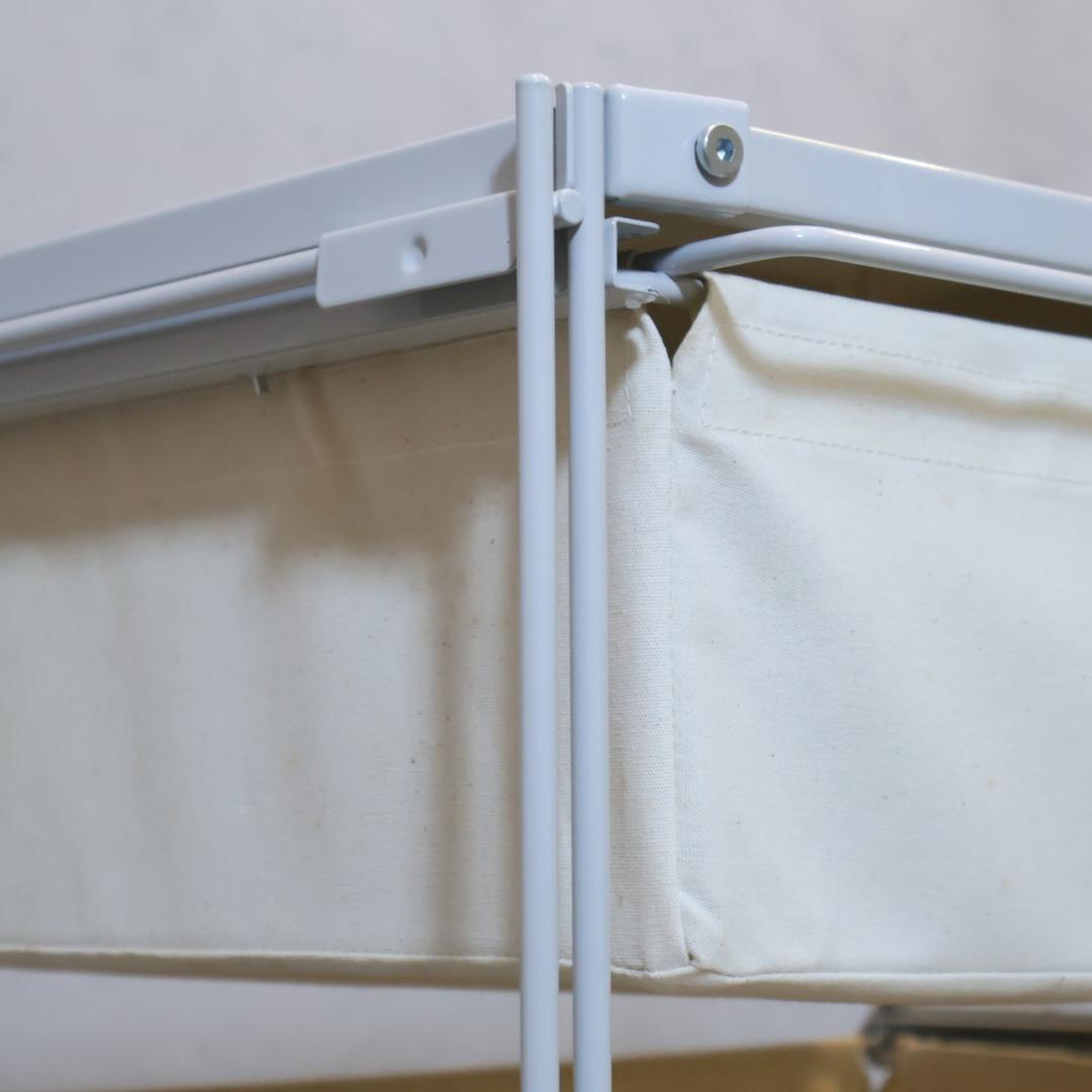 無印良品 MUJI スチール4段 帆布バスケット付き ユニットシェルフ チェスト