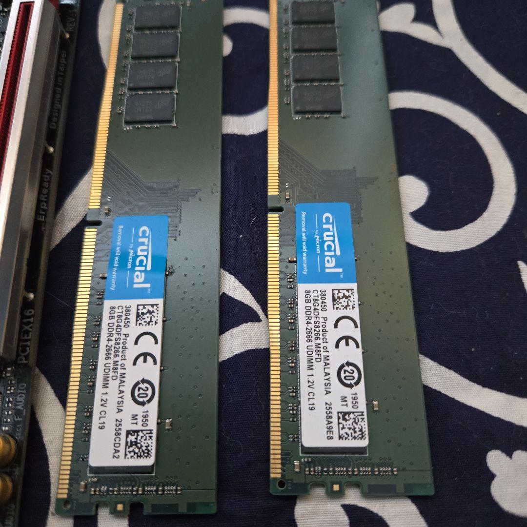 AMD Ryzen 5 1400 & Crucial 8GB×2&マザボセット