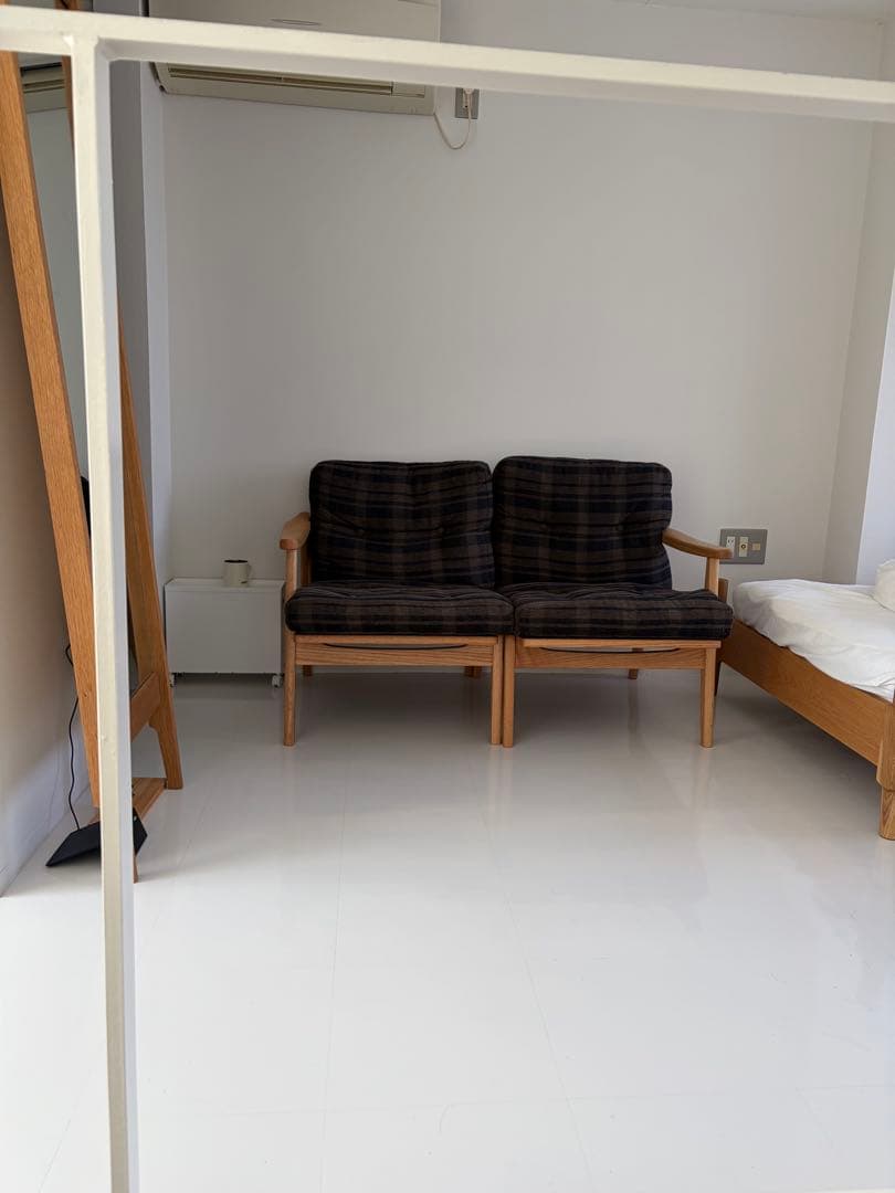 マルニ60 2人掛けソファ　オークフレーム