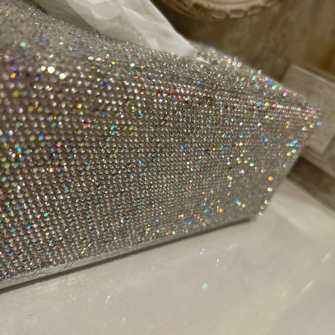 キラキラ　ティッシュボックス