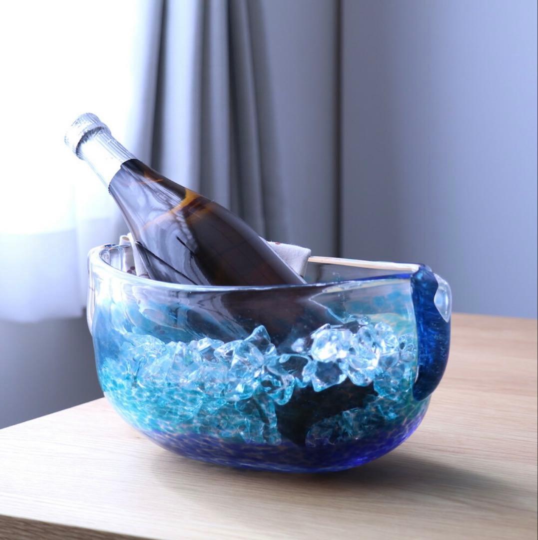 津軽びいどろ 水盤 「水陰」 F-79985 ❣️