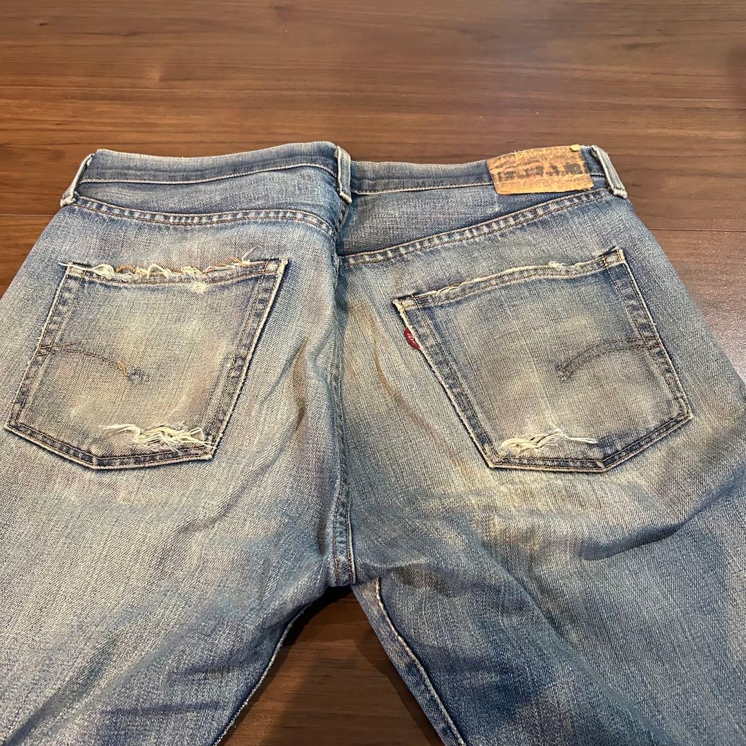 Levi's 501 W36 BIG E 縦落ち ダメージ加工古着ヴィンテージ
