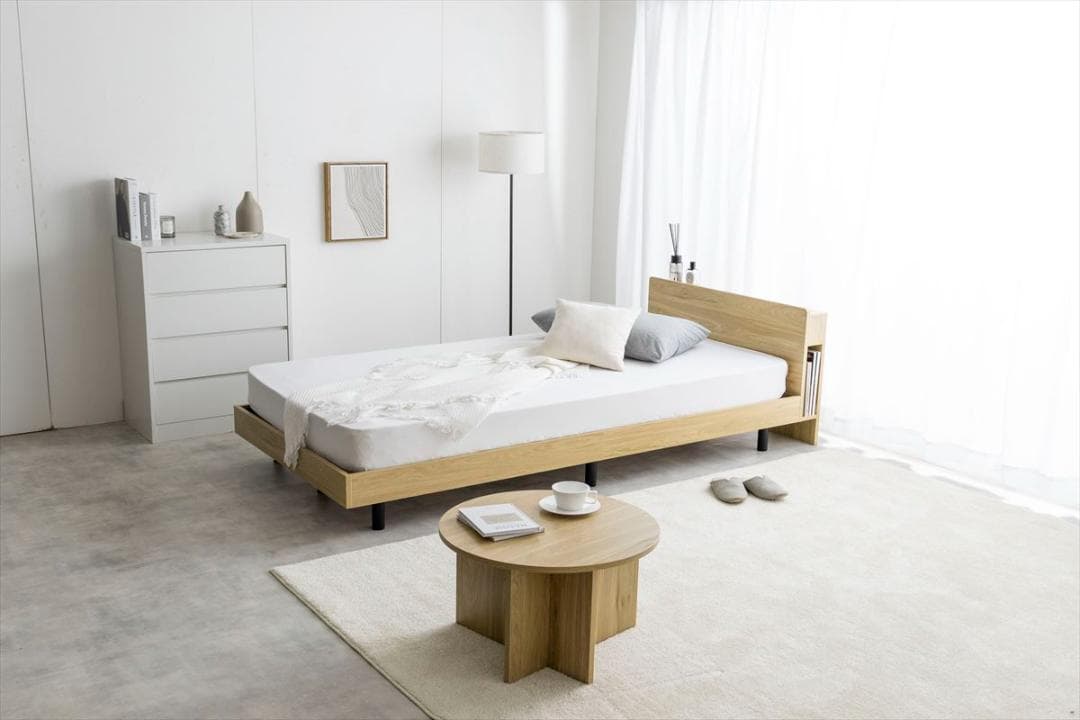 【送料無料】【SD】コンセント宮付きすのこベッド(マットレス付き) 収納 天然木