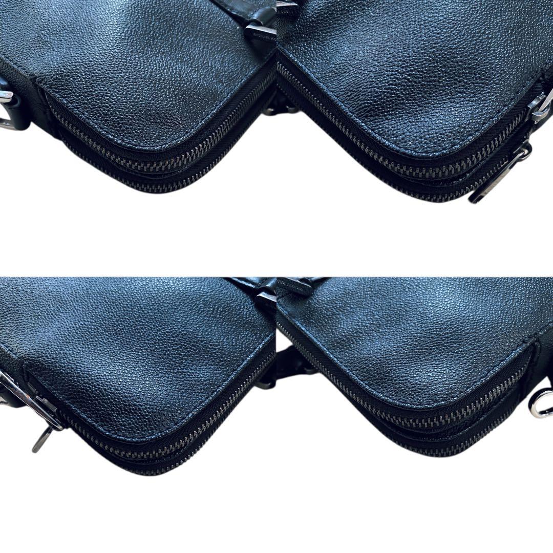 マイケルコース【美品】ペブルドレザー 2way ブリーフケース ショルダーバッグ