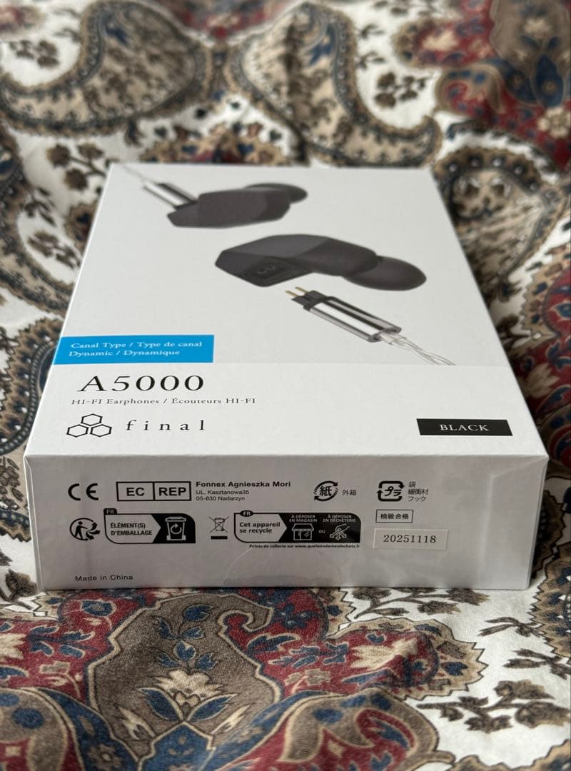 【新品未使用/未開封】final A5000 イヤホン