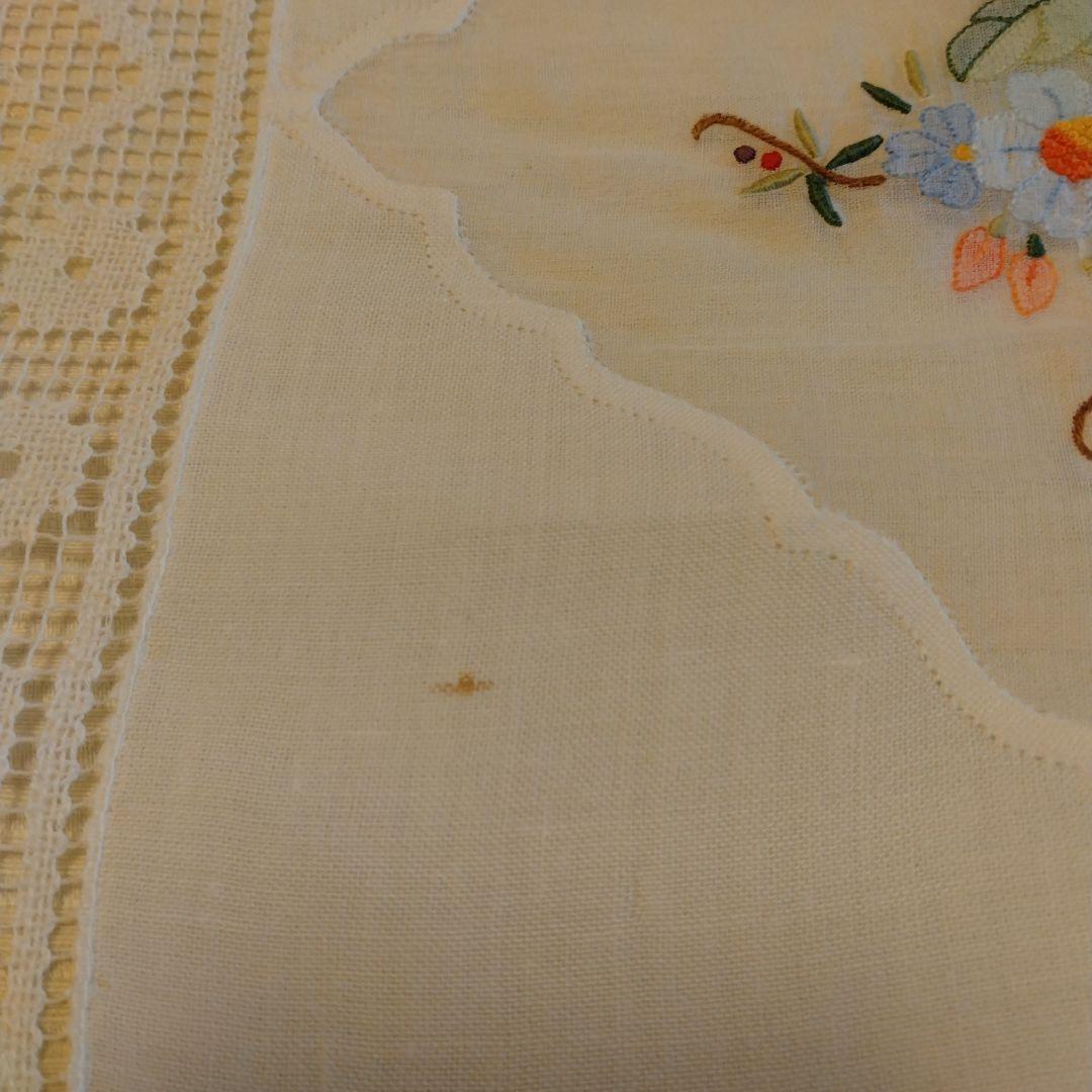 スワトウ仙頭、手刺繍レース 大判テーブルクロス　貴重