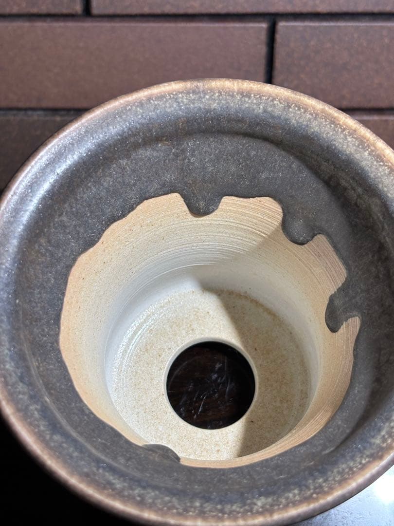 中川智治　植木鉢　作家鉢　陶器鉢