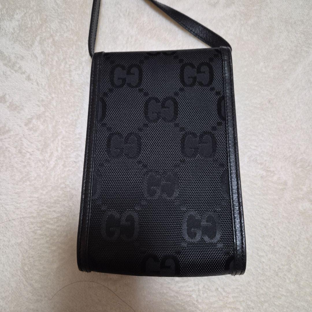 s*a様 GUCCI ブラック GG パターン ショルダーバッグ
