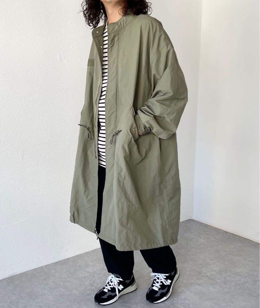 ルーズシルエットミリタリーモッズコート