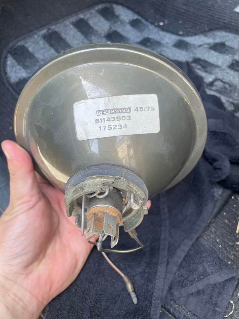 マーシャル　凹みレンズ　ヘッドライト　当時物