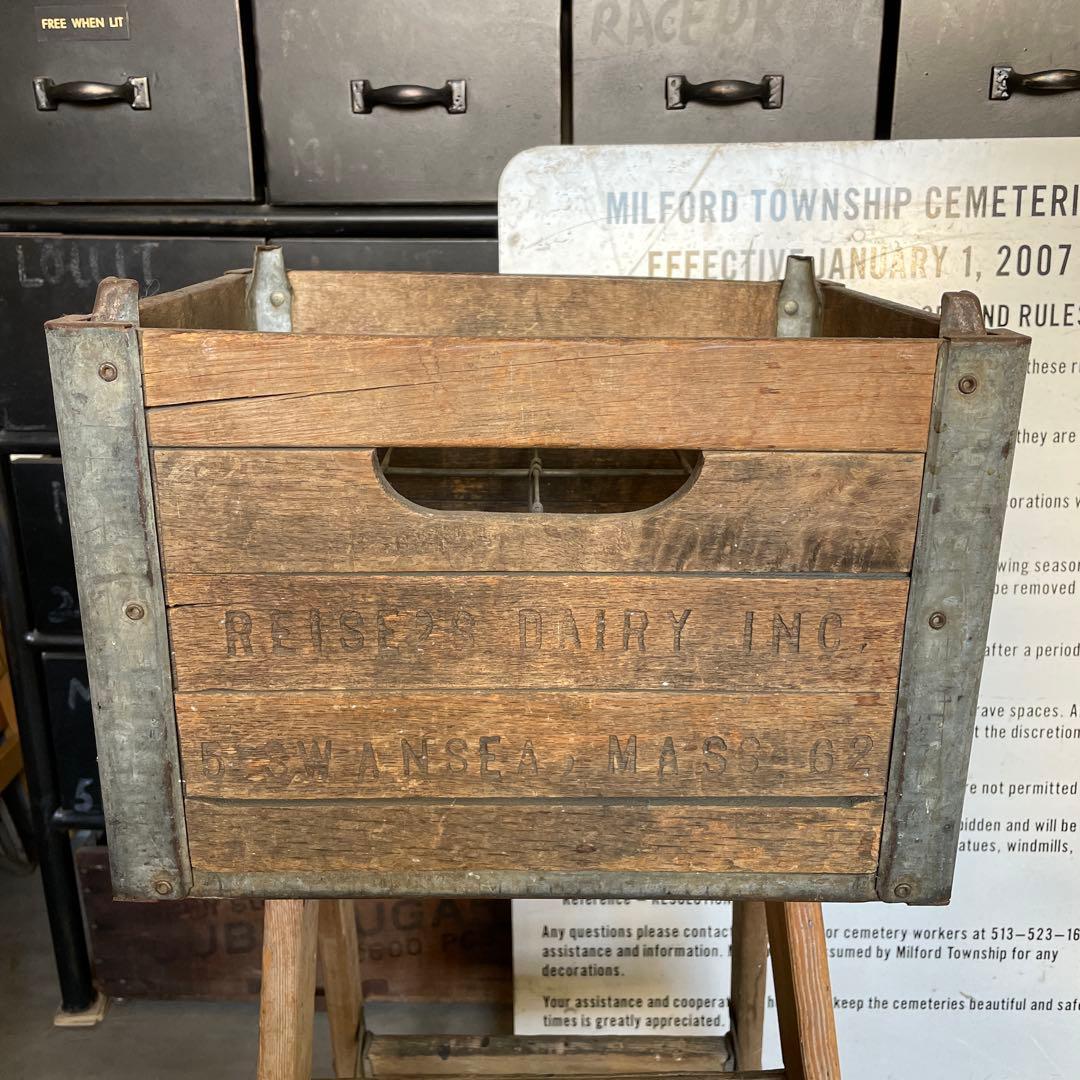 ヴィンテージ アイアンウッドボックス 木箱 ミルククレート wooden box