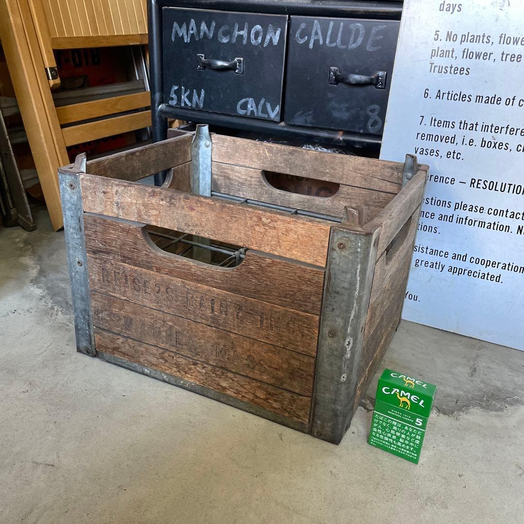 ヴィンテージ アイアンウッドボックス 木箱 ミルククレート wooden box