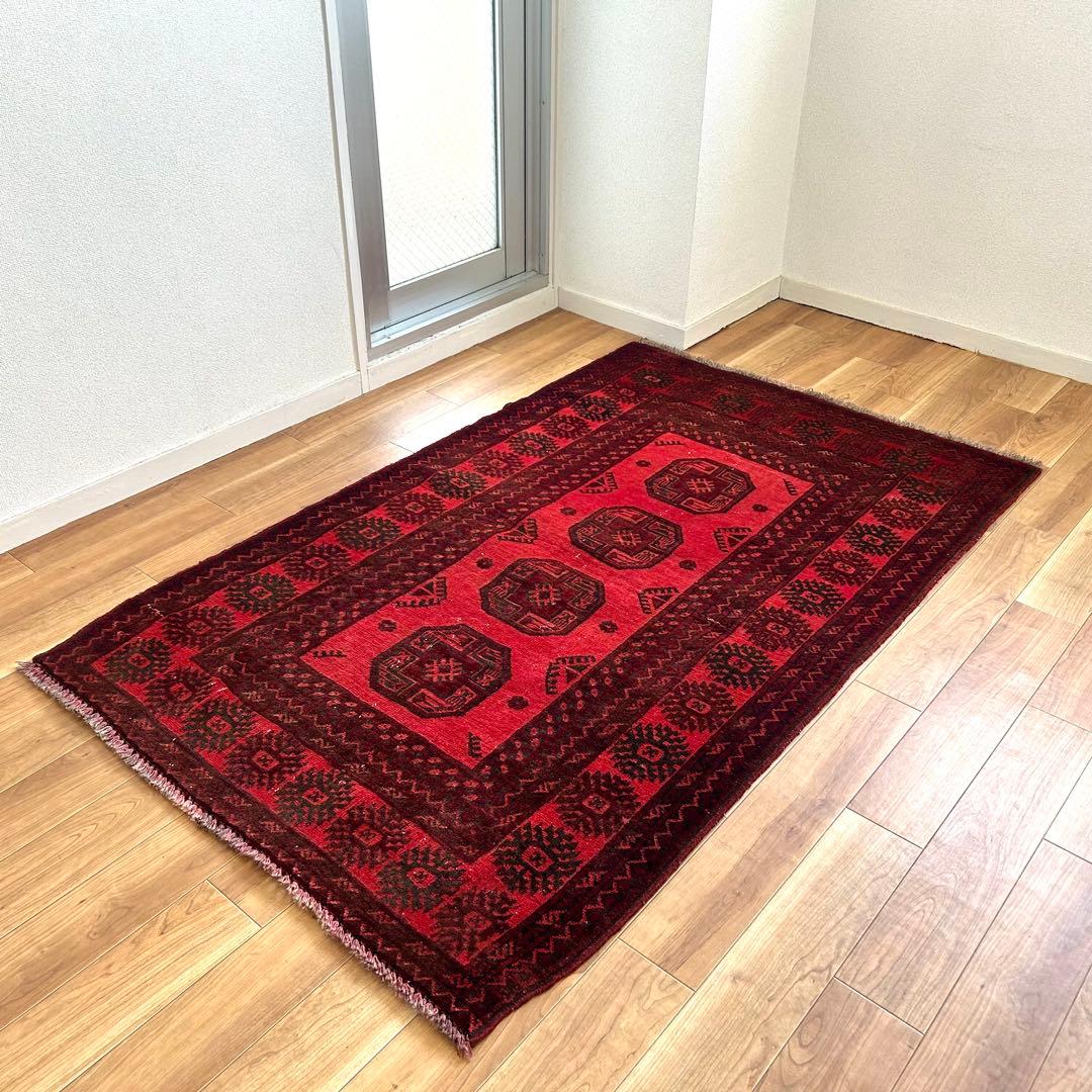 【1980's vintage】トルクメン族 アフガンラグ