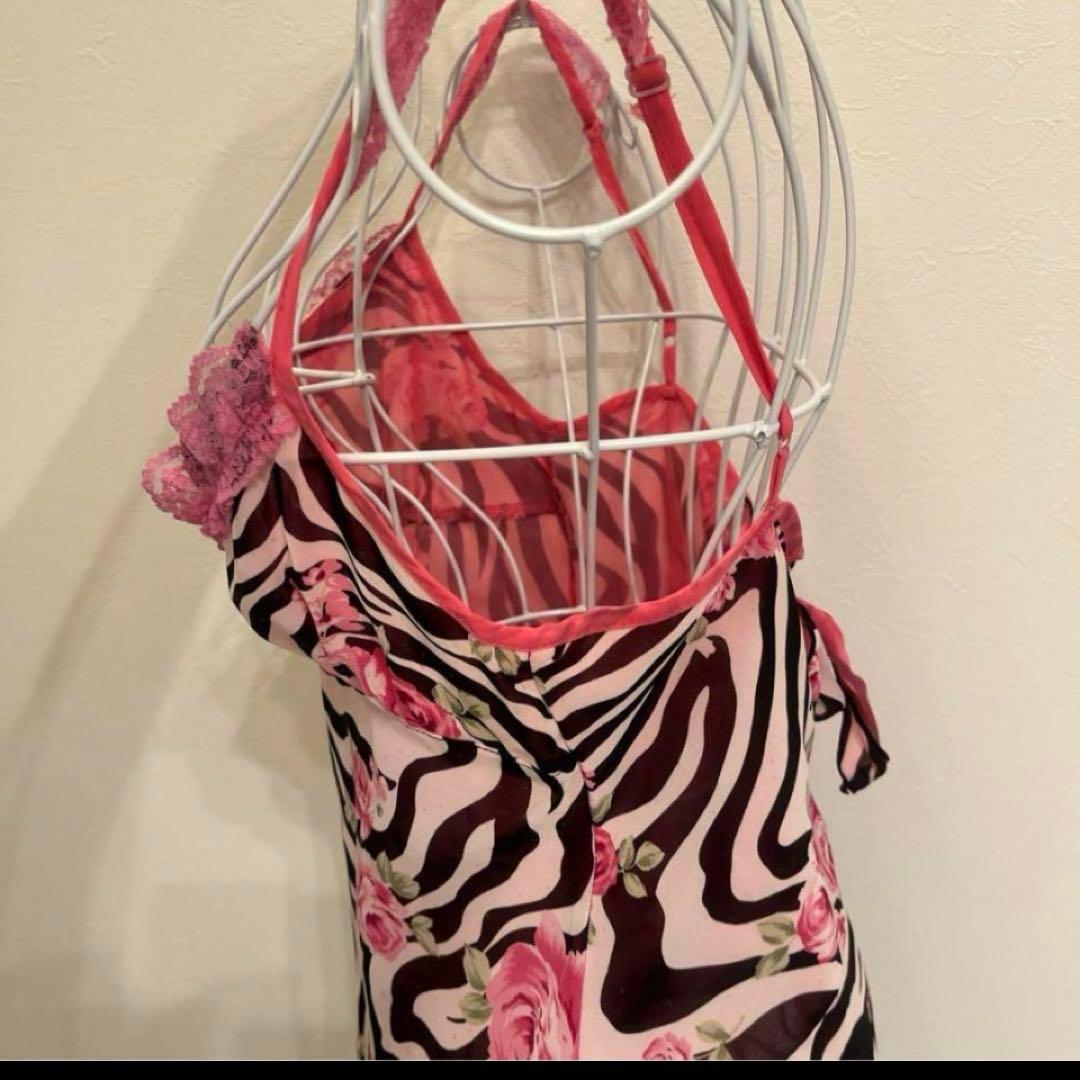 新品　MARS マーズ　ゼブラ薔薇柄　キャミソール　S〜M size