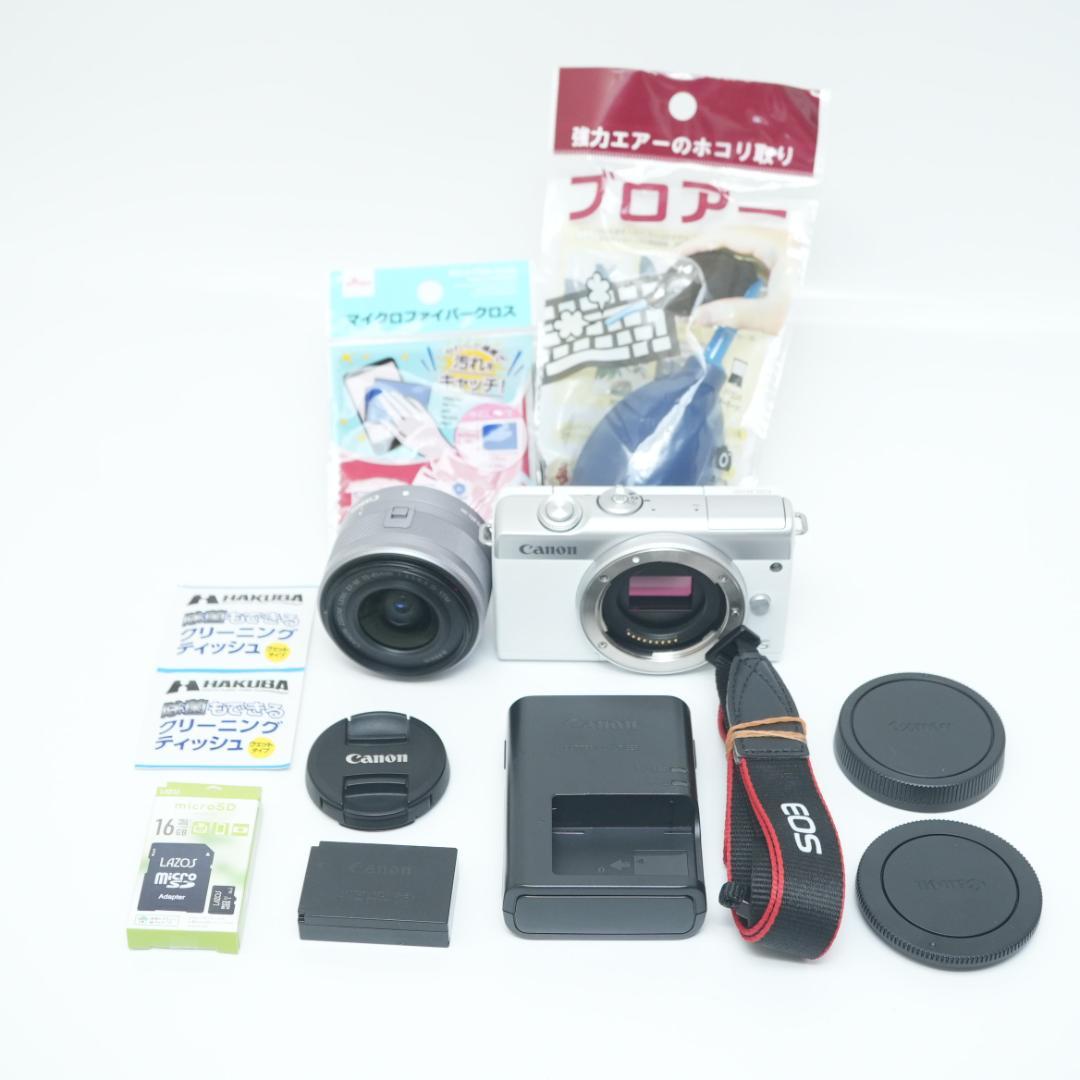 スマホ転送機能付♪キヤノン EOS M200ホワイト
